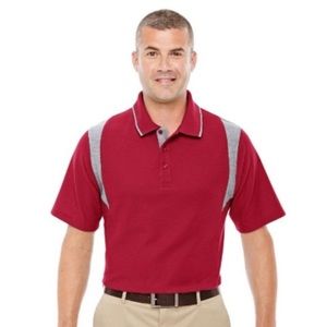 Mens NWT S Sporty Red Active Golf Polo Shirt